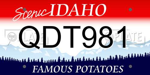 QDT981 Idaho License Plate