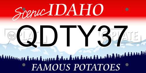 QDTY37 Idaho License Plate