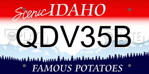 QDV35B Idaho License Plate