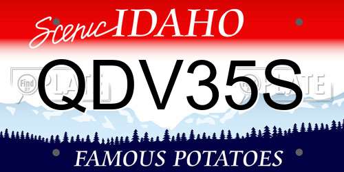 QDV35S Idaho License Plate