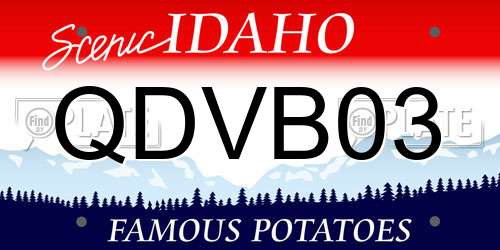 QDVB03 Idaho License Plate