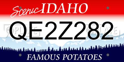 QE2Z282 Idaho License Plate