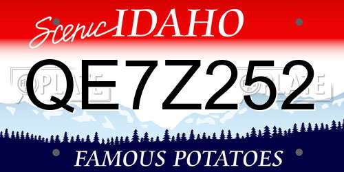 QE7Z252 Idaho License Plate