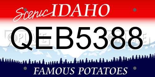 QEB5388 Idaho License Plate