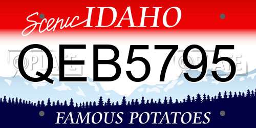 QEB5795 Idaho License Plate