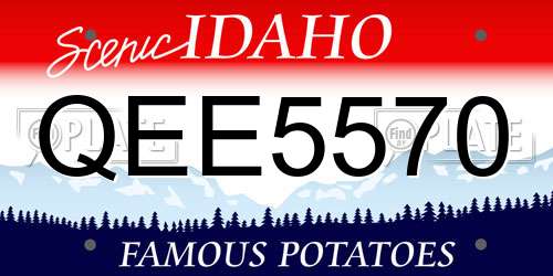 QEE5570 Idaho License Plate