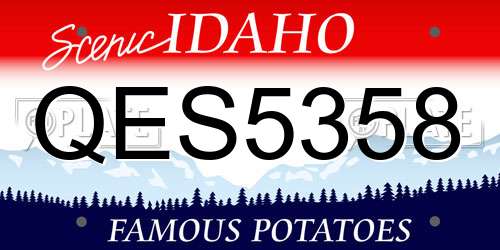 QES5358 Idaho License Plate