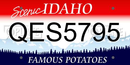 QES5795 Idaho License Plate