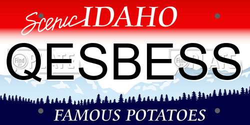QESBESS Idaho License Plate