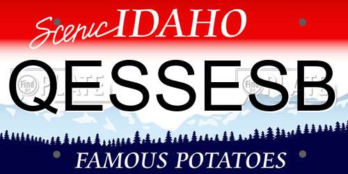 QESSESB Idaho License Plate