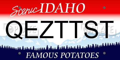 QEZTTST Idaho License Plate