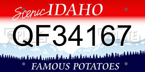 QF34167 Idaho License Plate