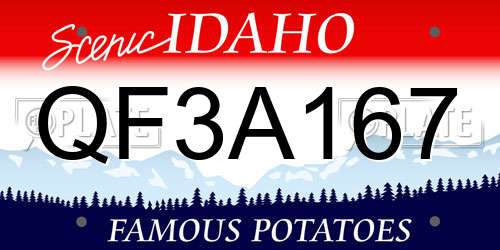 QF3A167 Idaho License Plate