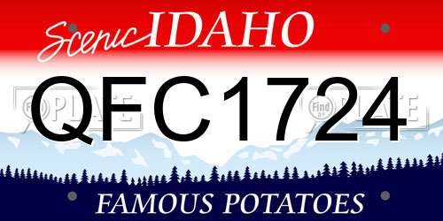 QFC1724 Idaho License Plate