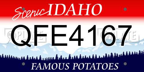 QFE4167 Idaho License Plate