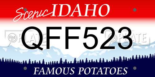 QFF523 Idaho License Plate