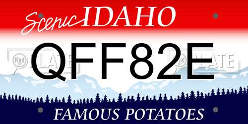 QFF82E Idaho License Plate