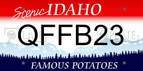 QFFB23 Idaho License Plate