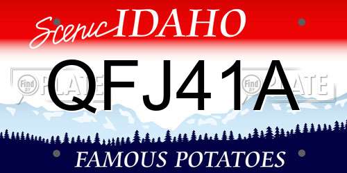 QFJ41A Idaho License Plate