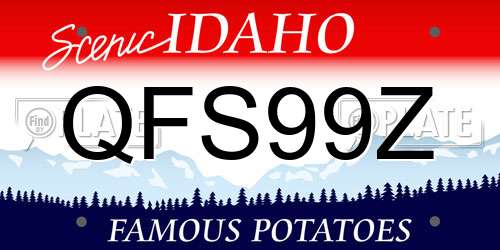 QFS99Z Idaho License Plate
