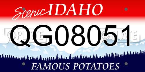 QG08051 Idaho License Plate