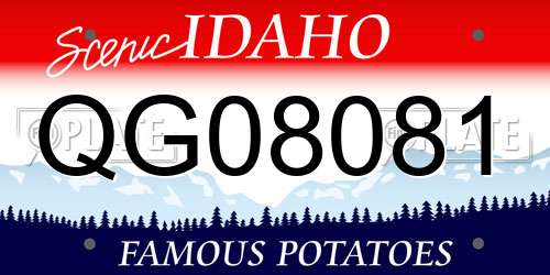 QG08081 Idaho License Plate