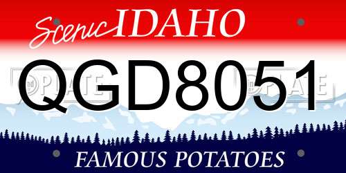 QGD8051 Idaho License Plate