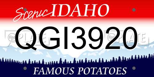 QGI3920 Idaho License Plate