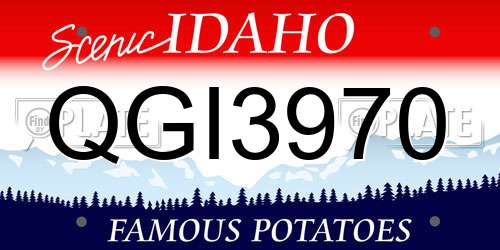 QGI3970 Idaho License Plate
