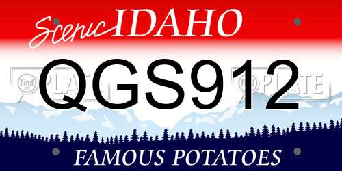 QGS912 Idaho License Plate