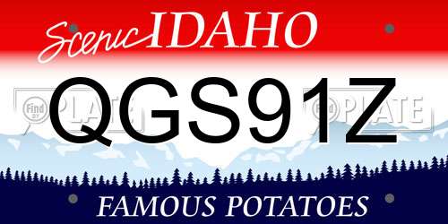 QGS91Z Idaho License Plate
