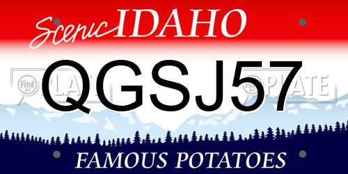 QGSJ57 Idaho License Plate