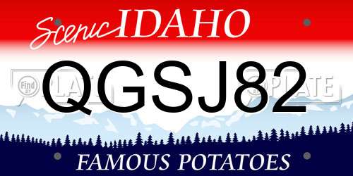 QGSJ82 Idaho License Plate