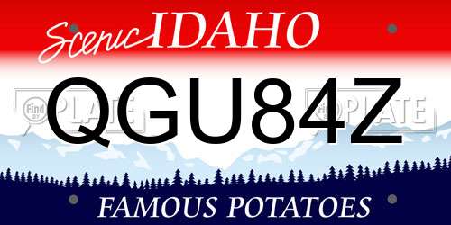QGU84Z Idaho License Plate