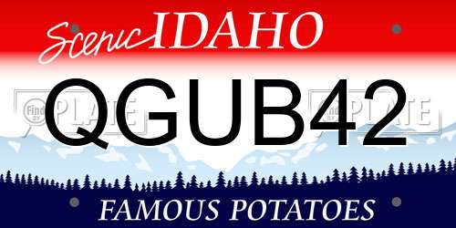 QGUB42 Idaho License Plate