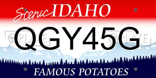 QGY45G Idaho License Plate