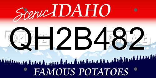 QH2B482 Idaho License Plate
