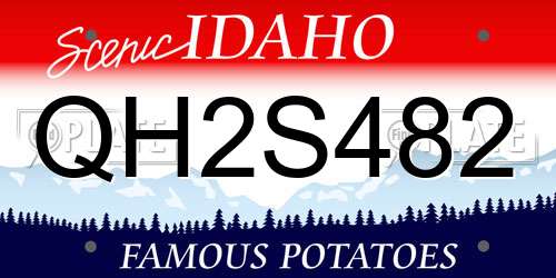 QH2S482 Idaho License Plate