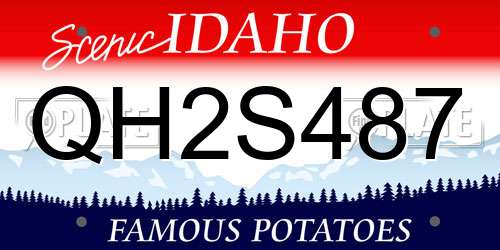 QH2S487 Idaho License Plate