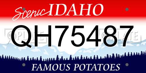QH75487 Idaho License Plate