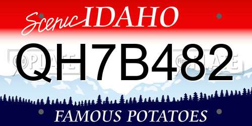 QH7B482 Idaho License Plate