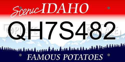 QH7S482 Idaho License Plate