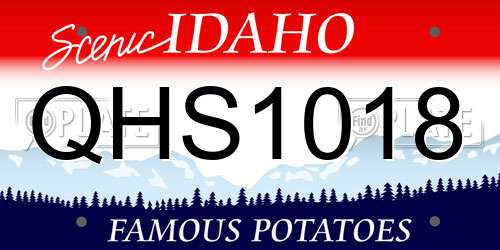 QHS1018 Idaho License Plate