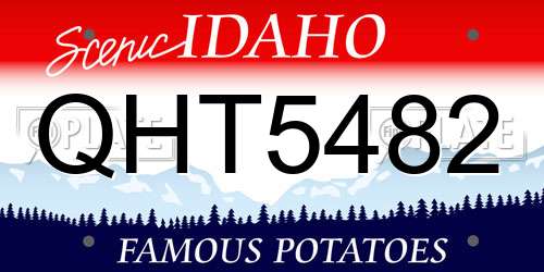 QHT5482 Idaho License Plate
