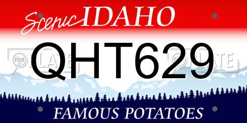 QHT629 Idaho License Plate