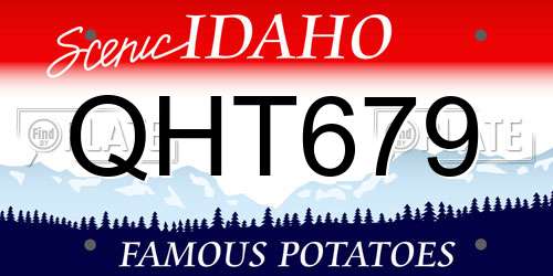 QHT679 Idaho License Plate