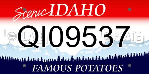 QI09537 Idaho License Plate