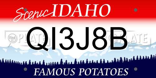 QI3J8B Idaho License Plate