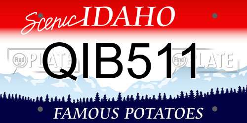 QIB511 Idaho License Plate
