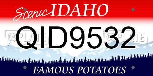 QID9532 Idaho License Plate